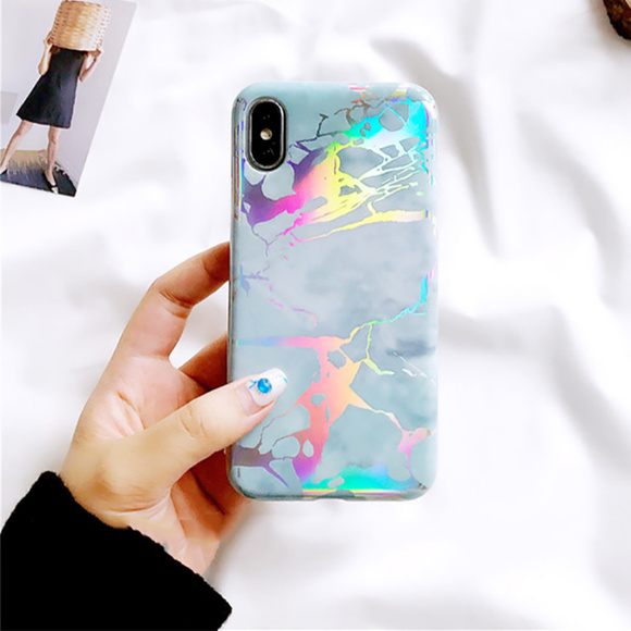 Accessories - [NEW] Glossy Marble Full Cover iPhone case